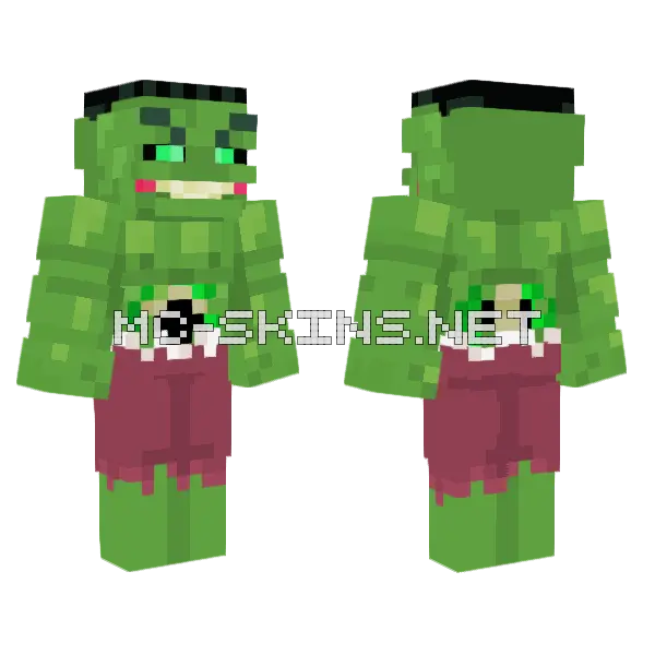 Immortal Hulk Minecraft skin, front and back
