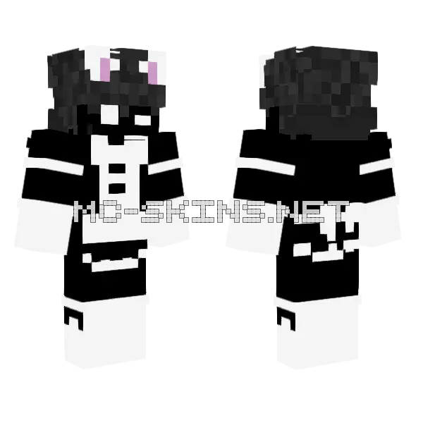 Imnotstacks Maid Outfit Minecraft skin, front and back