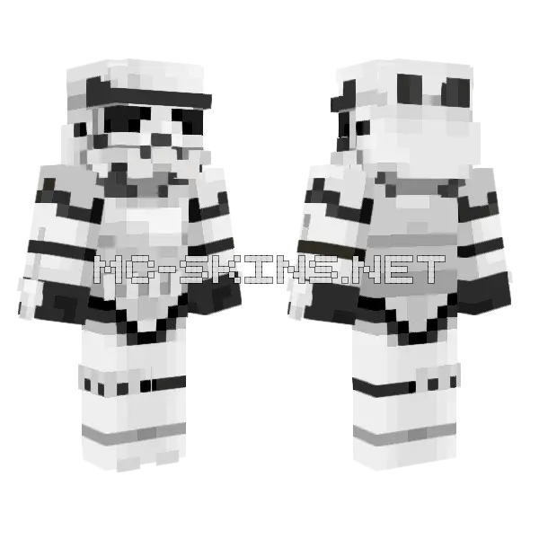 Imperial Stormtrooper Sergeant Minecraft skin, front and back