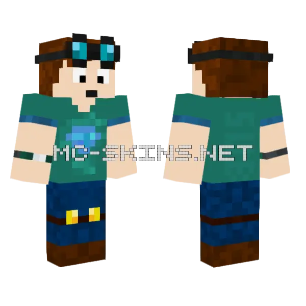 Improved DanTDM Skin Minecraft skin, front and back