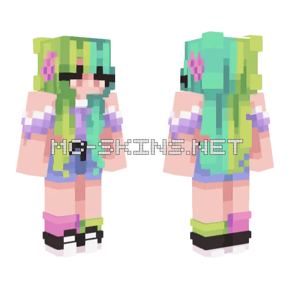 Improvement Minecraft skin, front and back