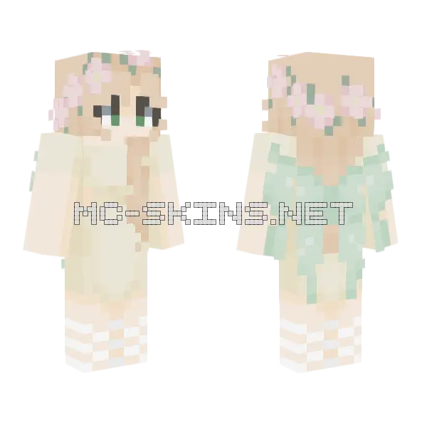 In A Land Far Away Minecraft skin, front and back