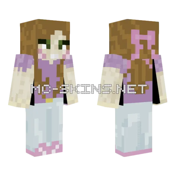 In Island Ownership Minecraft skin, front and back