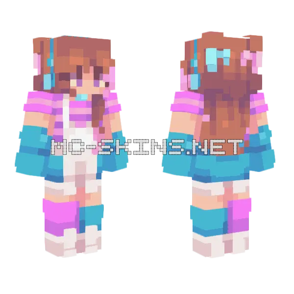 In My Own Little World Rce Minecraft skin, front and back