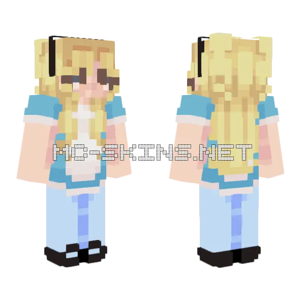 In My Own World Minecraft skin, front and back