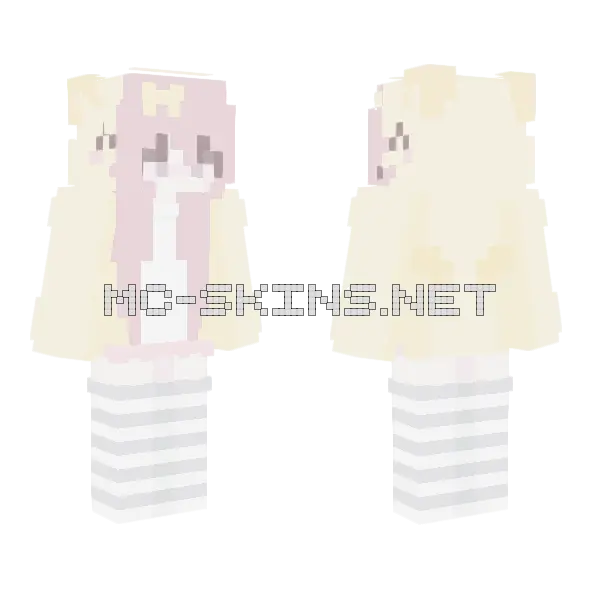 In My PJs Minecraft skin, front and back
