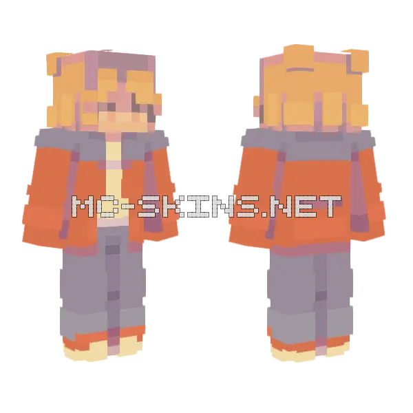 In My Red Coat Minecraft skin, front and back