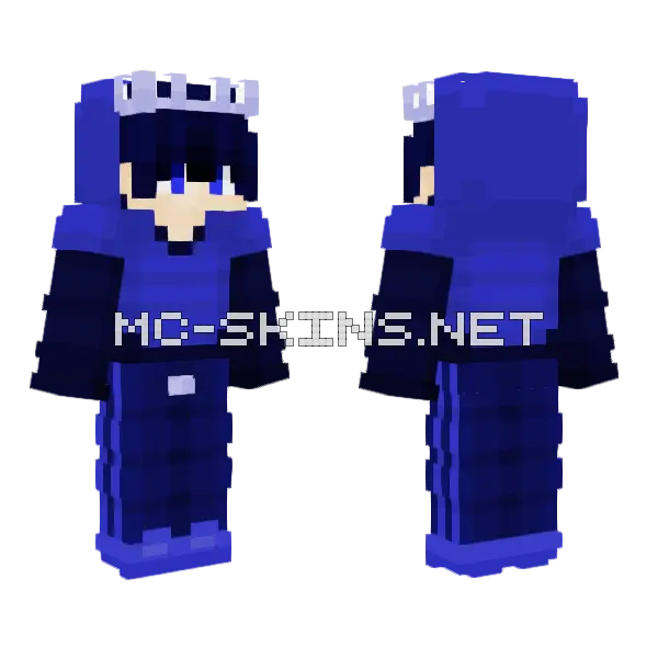 In The Blue Minecraft skin, front and back