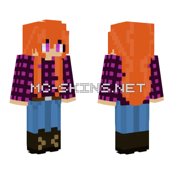 In The Carrot Patch Minecraft skin, front and back