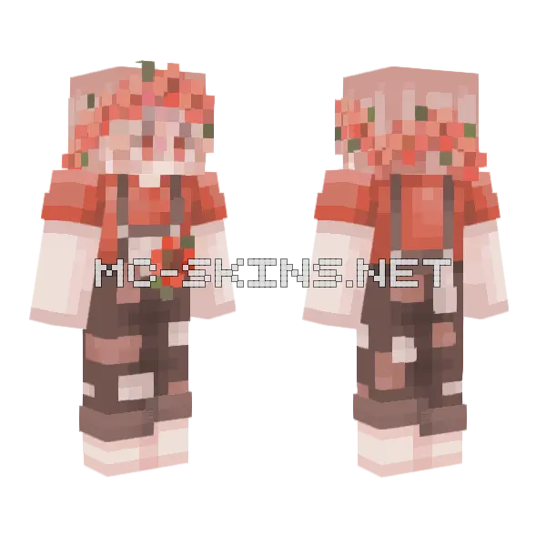 In The Poppy Field Minecraft skin, front and back