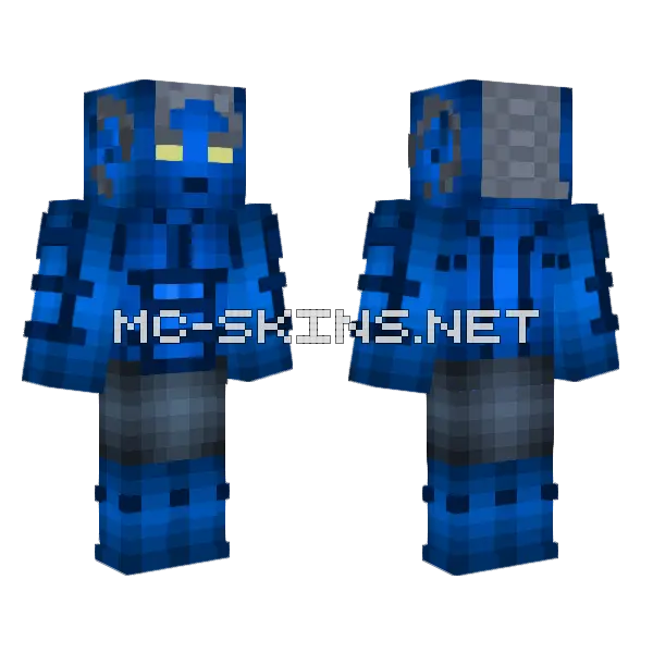Incubus Blue Minecraft skin, front and back