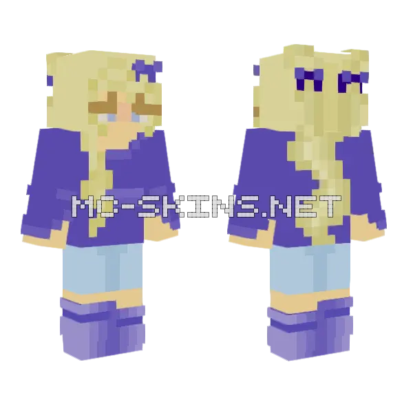 Indigo Days Contest Winner Minecraft skin, front and back