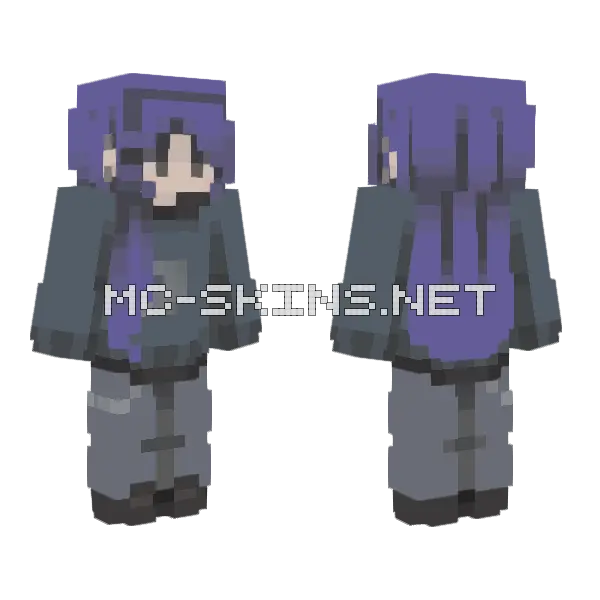 Indigo Skin Minecraft skin, front and back