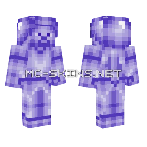 Indigo Steve Green Stories Minecraft skin, front and back