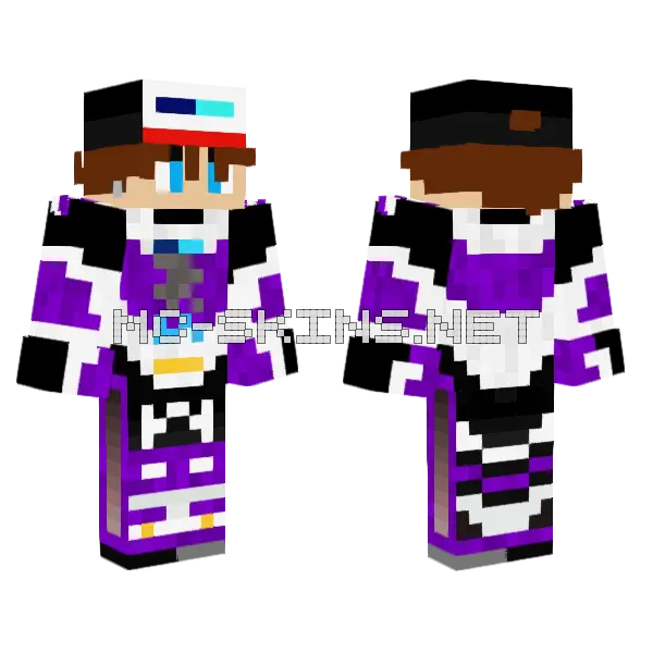 Indy Fioltetowe Minecraft skin, front and back