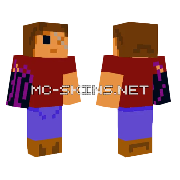 Infected 2 Minecraft skin, front and back