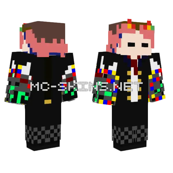 Infected Echo Minecraft skin, front and back