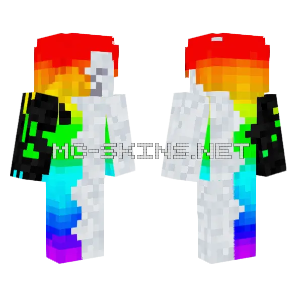 Infected Ultra Steve Minecraft skin, front and back