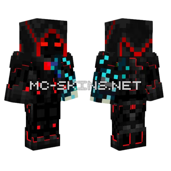 Infested Reaper Minecraft skin, front and back
