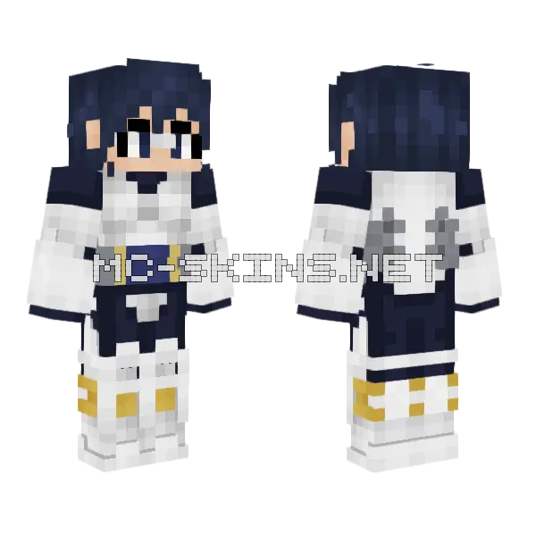 Ingenium My Hero Academia Minecraft skin, front and back