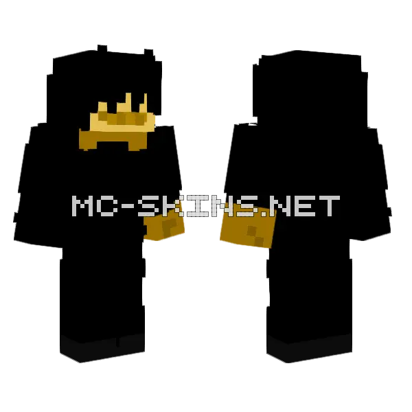 Ink Bendy Minecraft skin, front and back