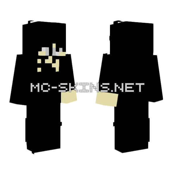 Ink Bendy Minecraft skin, front and back