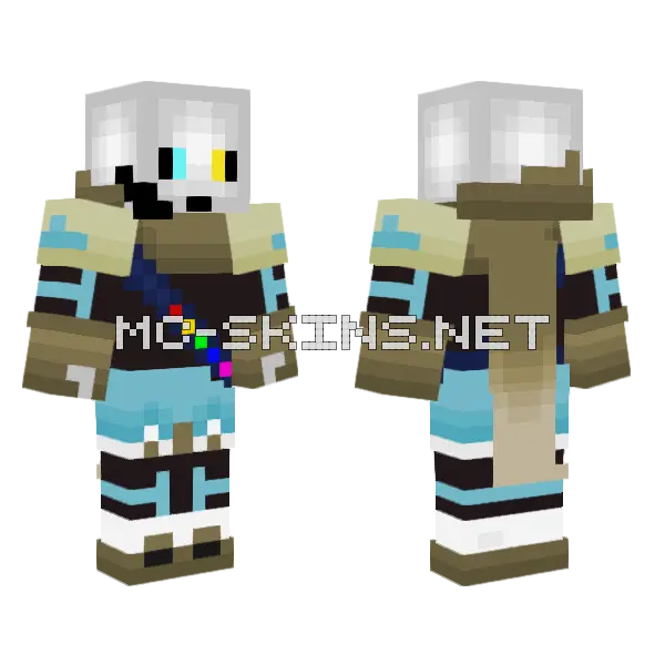 Ink Sans New Minecraft skin, front and back