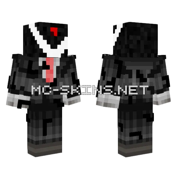 Ink Slenderman Minecraft skin, front and back