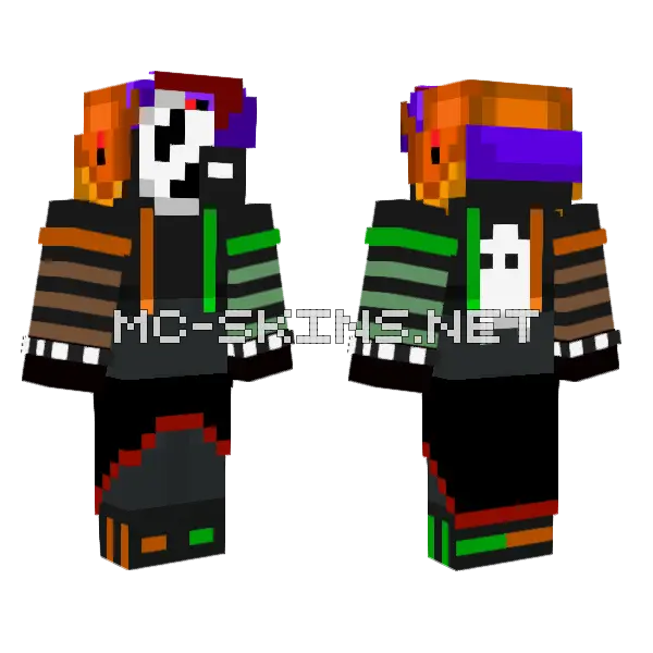 Inka Halloween Skin Minecraft skin, front and back