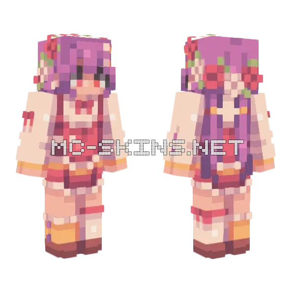 Innocent Love OC Minecraft skin, front and back