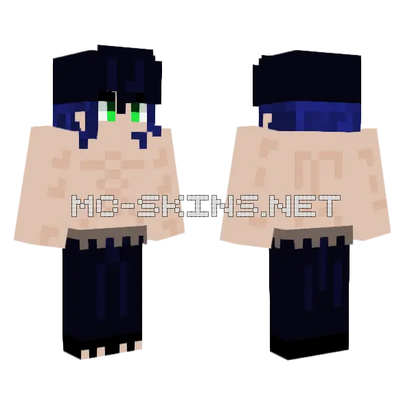 Inosuke Hashibira Minecraft skin, front and back