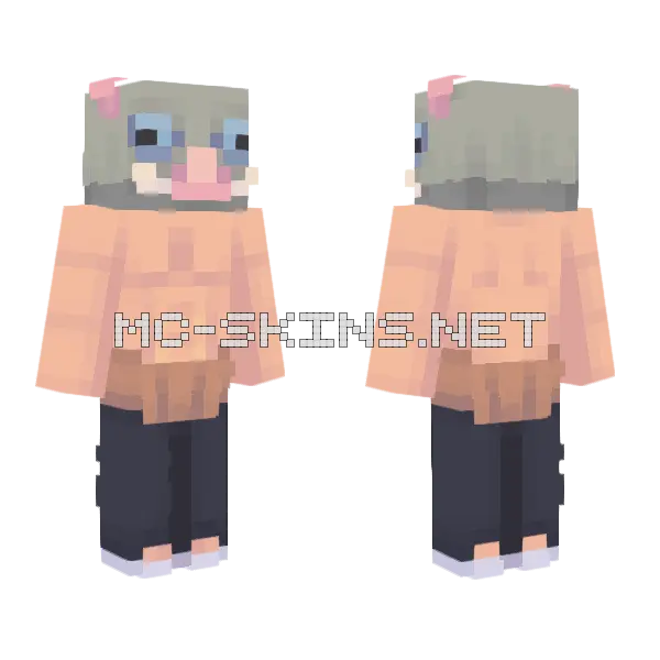 Inosuke Hashibira Minecraft skin, front and back