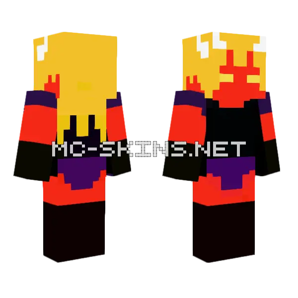 Insane Demon Girl Minecraft skin, front and back