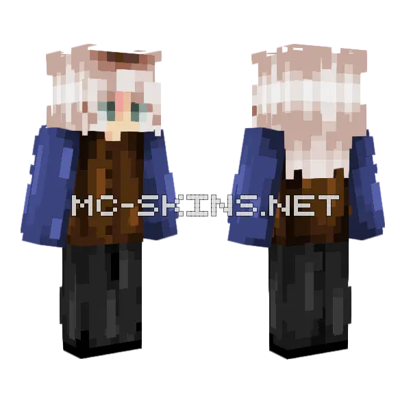 Inside Te Minecraft skin, front and back