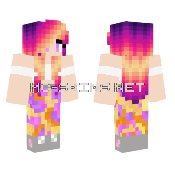 Insta Girl Minecraft skin, front and back