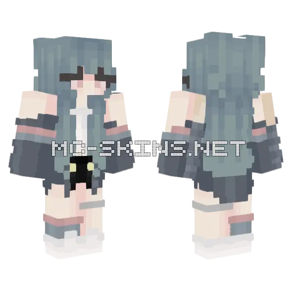 Into The Beach Minecraft skin, front and back