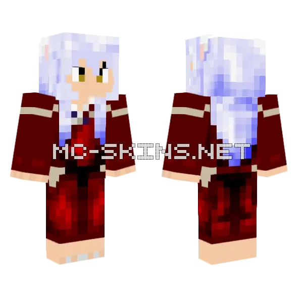 Inuyasha Minecraft skin, front and back