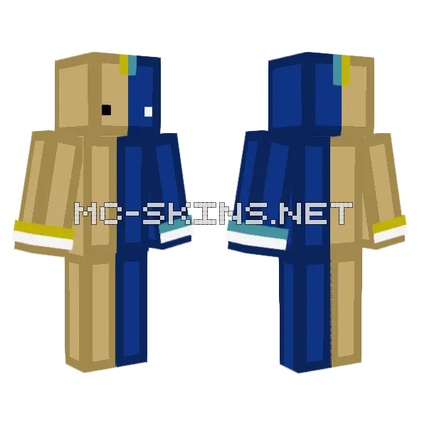 Invert Colors Minecraft skin, front and back