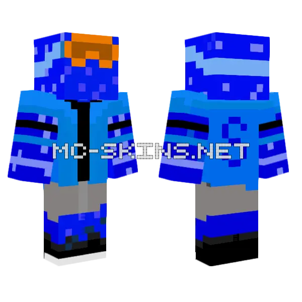 Inverted Spongs Minecraft skin, front and back