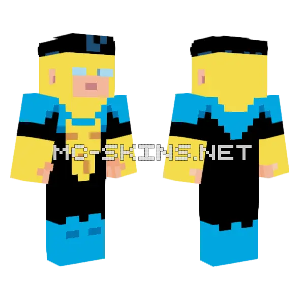 Invincible Comics Minecraft skin, front and back