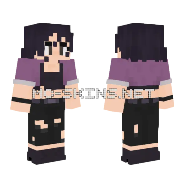 Invisigal Minecraft skin, front and back