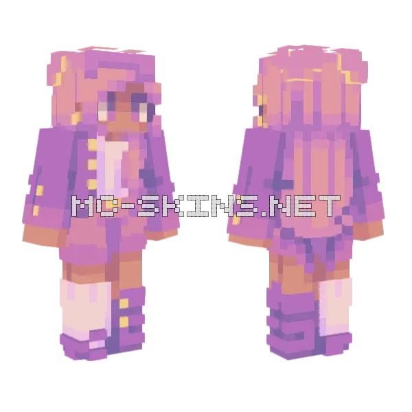 Iridescence Rce Minecraft skin, front and back
