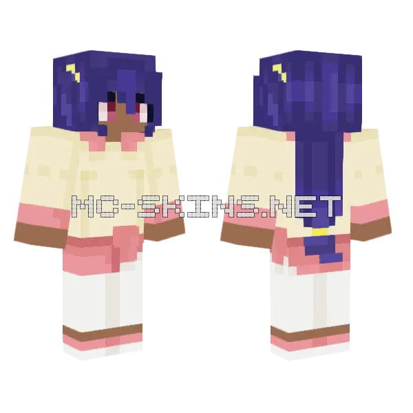 Iris Pokemon Minecraft skin, front and back