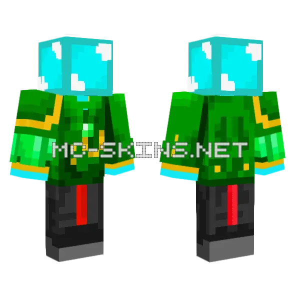 Iron Cat Minecraft skin, front and back