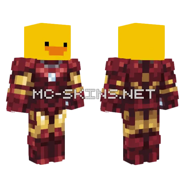 Iron Duck Suit Minecraft skin, front and back