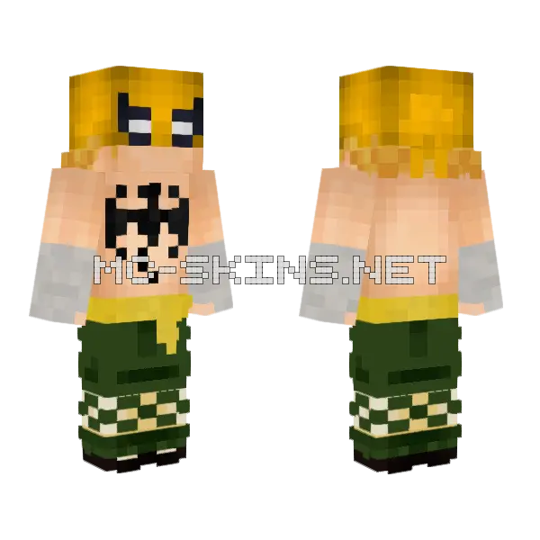 Iron Fist Minecraft skin, front and back