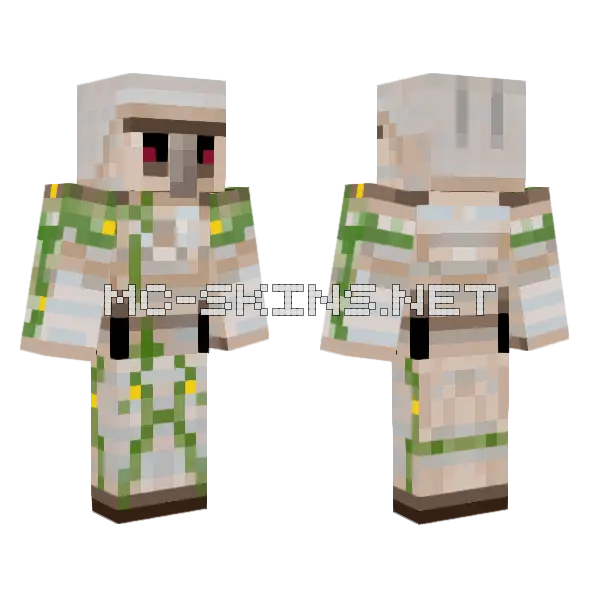 Iron Golem Minecraft skin, front and back