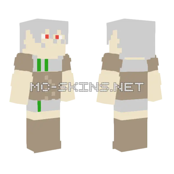 Iron Golem Girl Minecraft skin, front and back