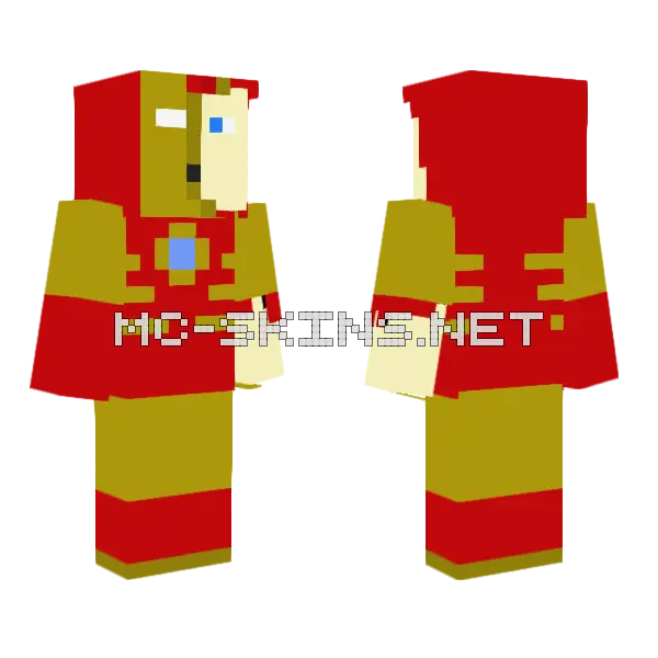 Iron Man Infinity War Minecraft skin, front and back