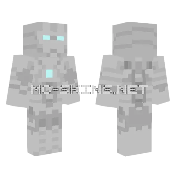 Iron Man Mark 2 Minecraft skin, front and back